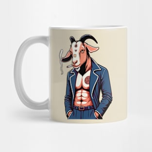 Yakuza Goat - Tattooed & Fierce 90s Cartoon Art Mug